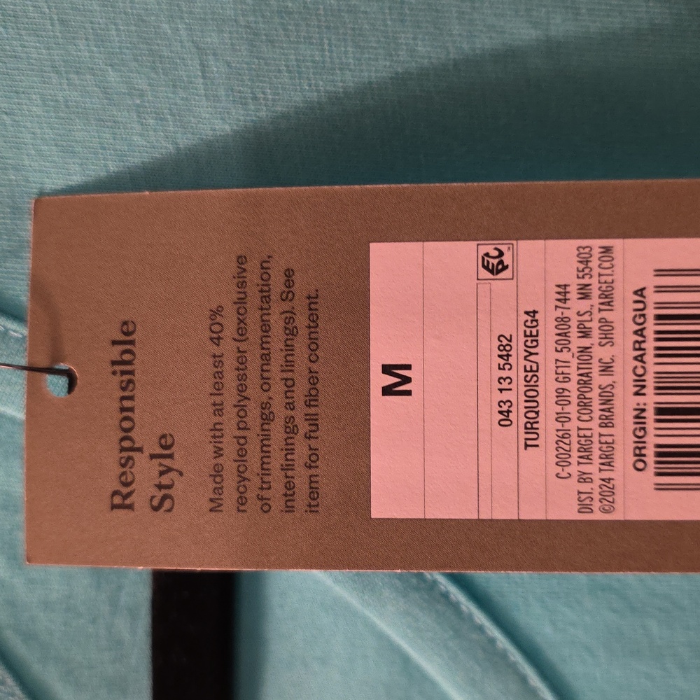 NWT Goodfellow Mens Tank Turquoise - Picture 3 of 3